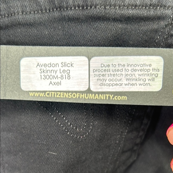 NWT Citizens of Humanity Women's Black Jeans Sz 26 Avedon Slick Skinny Leg Jean - Picture 10 of 11